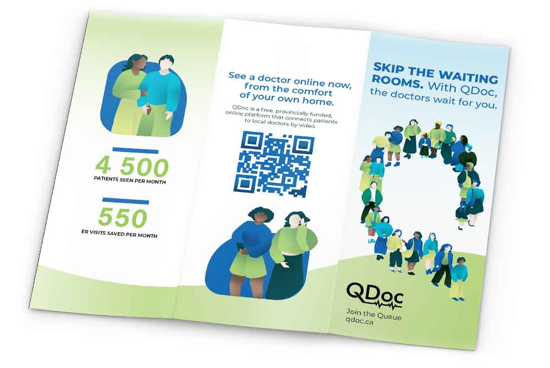 Outside of a brochure informing what QDoc is.