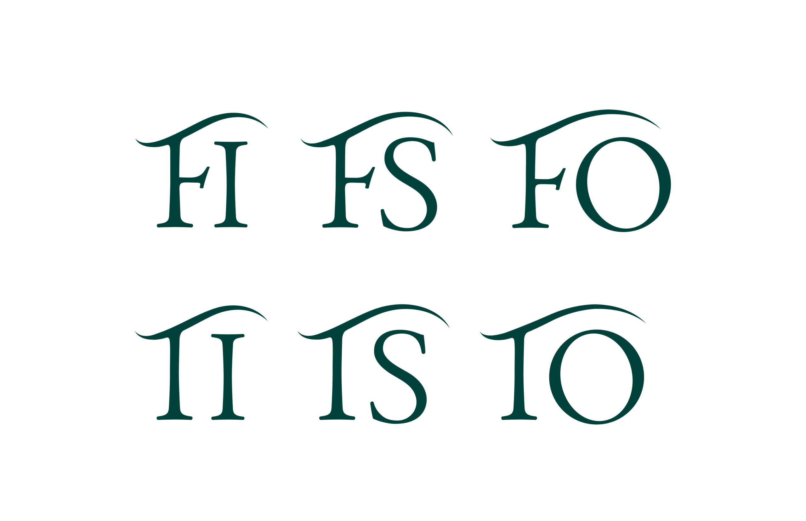 Alternative glyphs for F and T