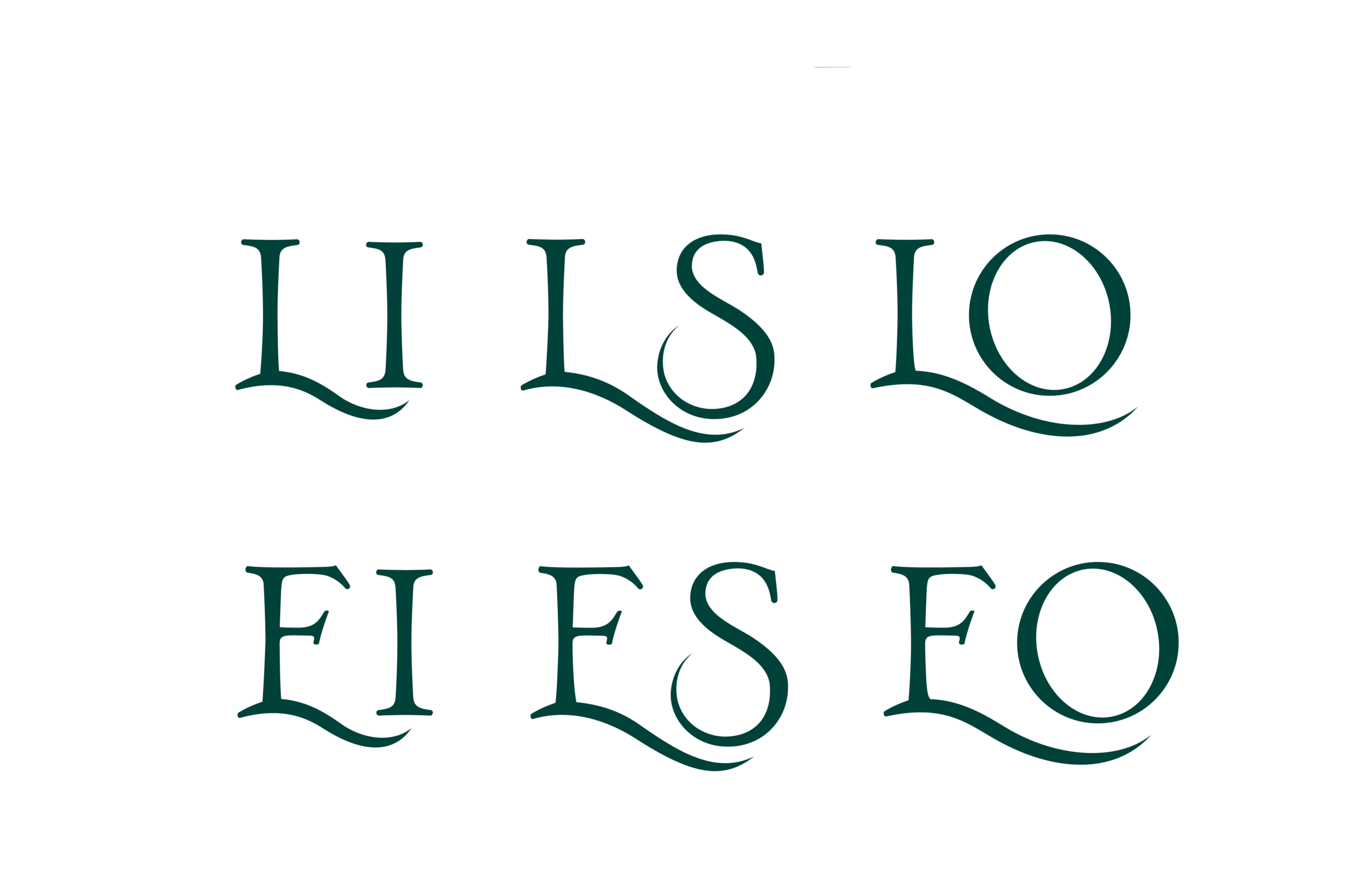 Alternative glyphs for L and E