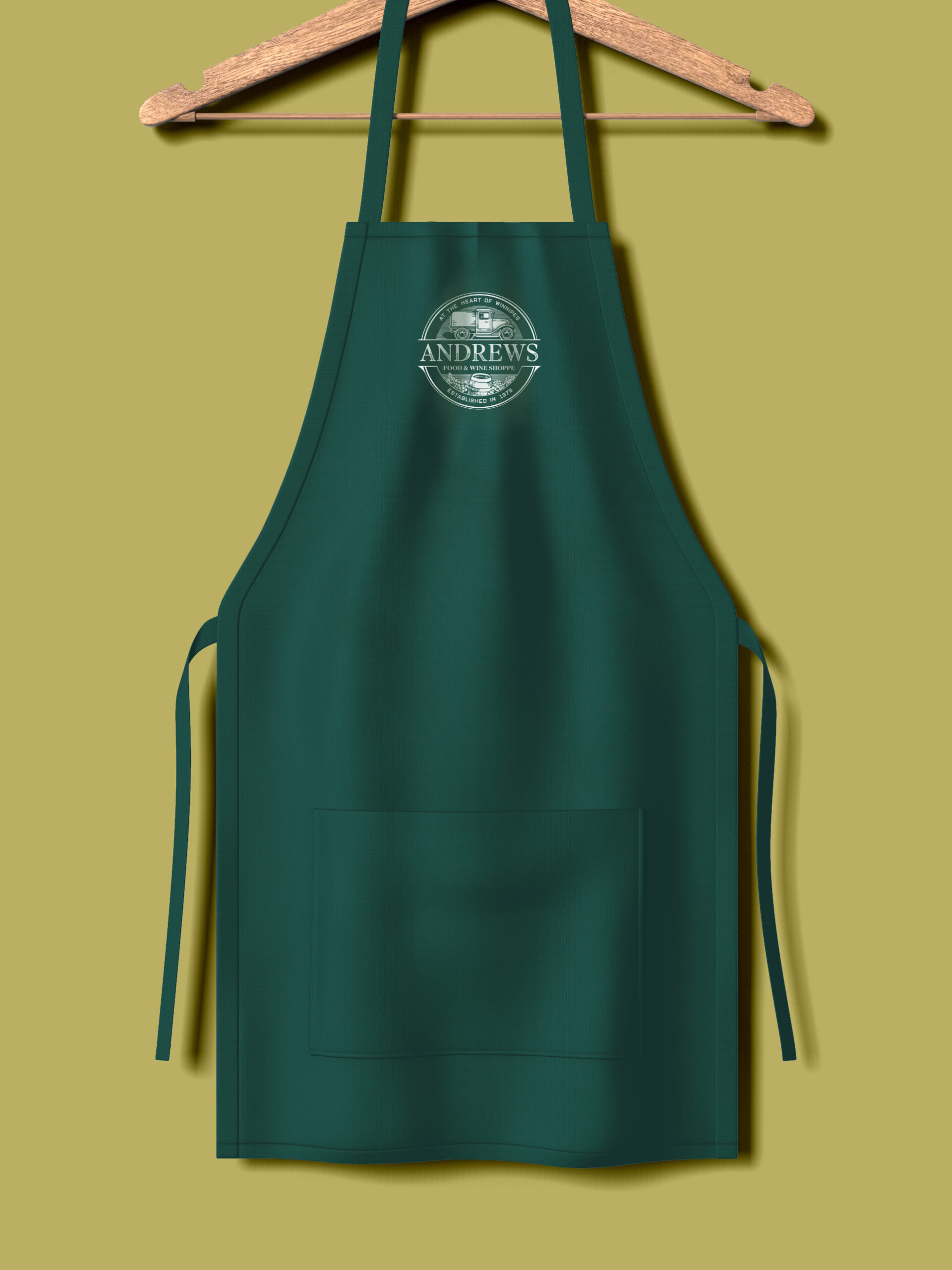 Andrews uniform apron mockup