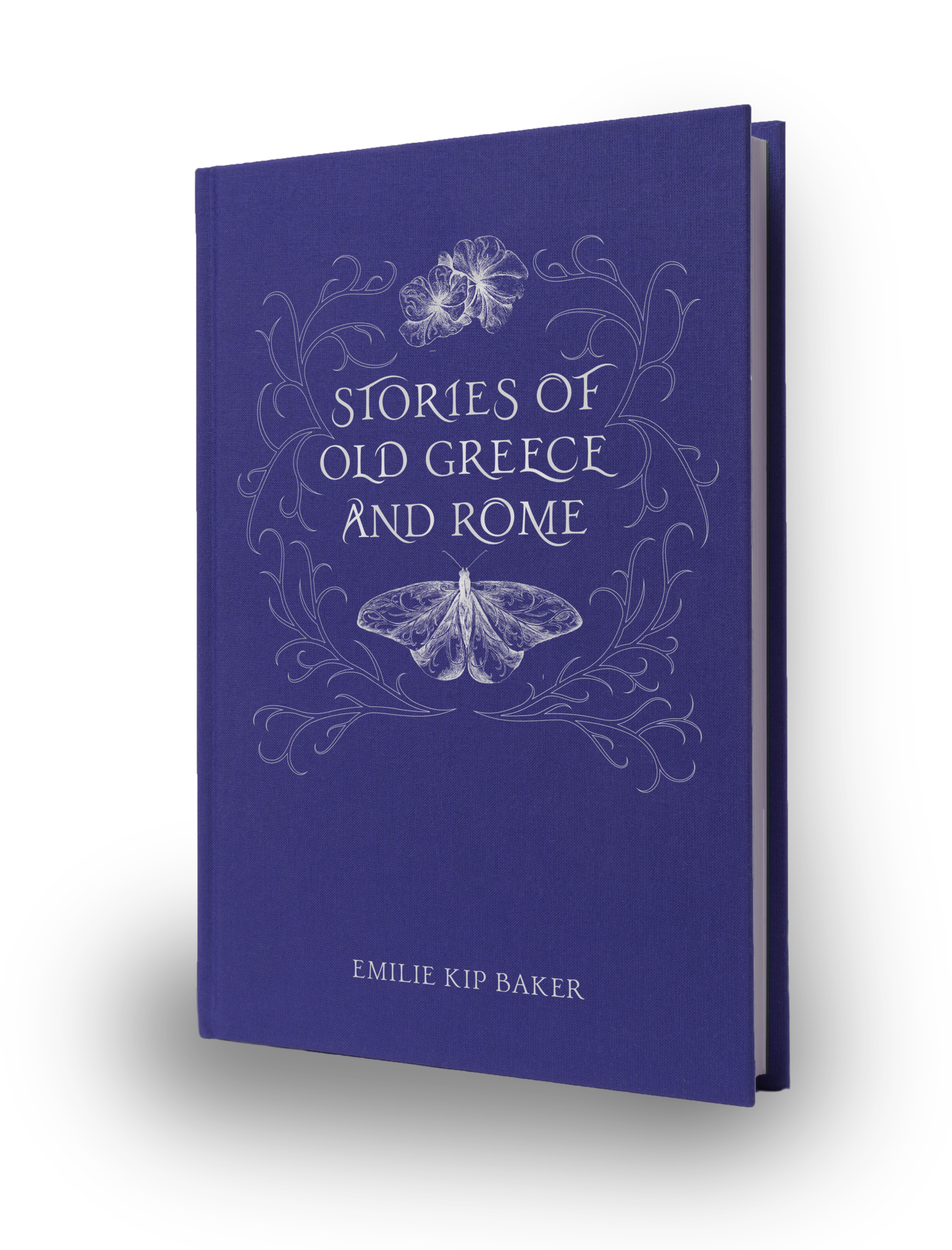 Blue book with the title Stories of Old Greece and Rome