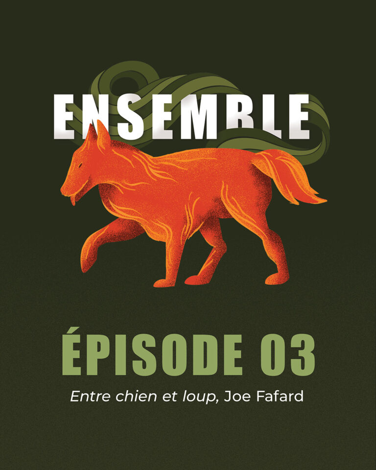 Page one in carousel for Ensemble, episode 03, highlighting episode number and title with illustration of an orange fox