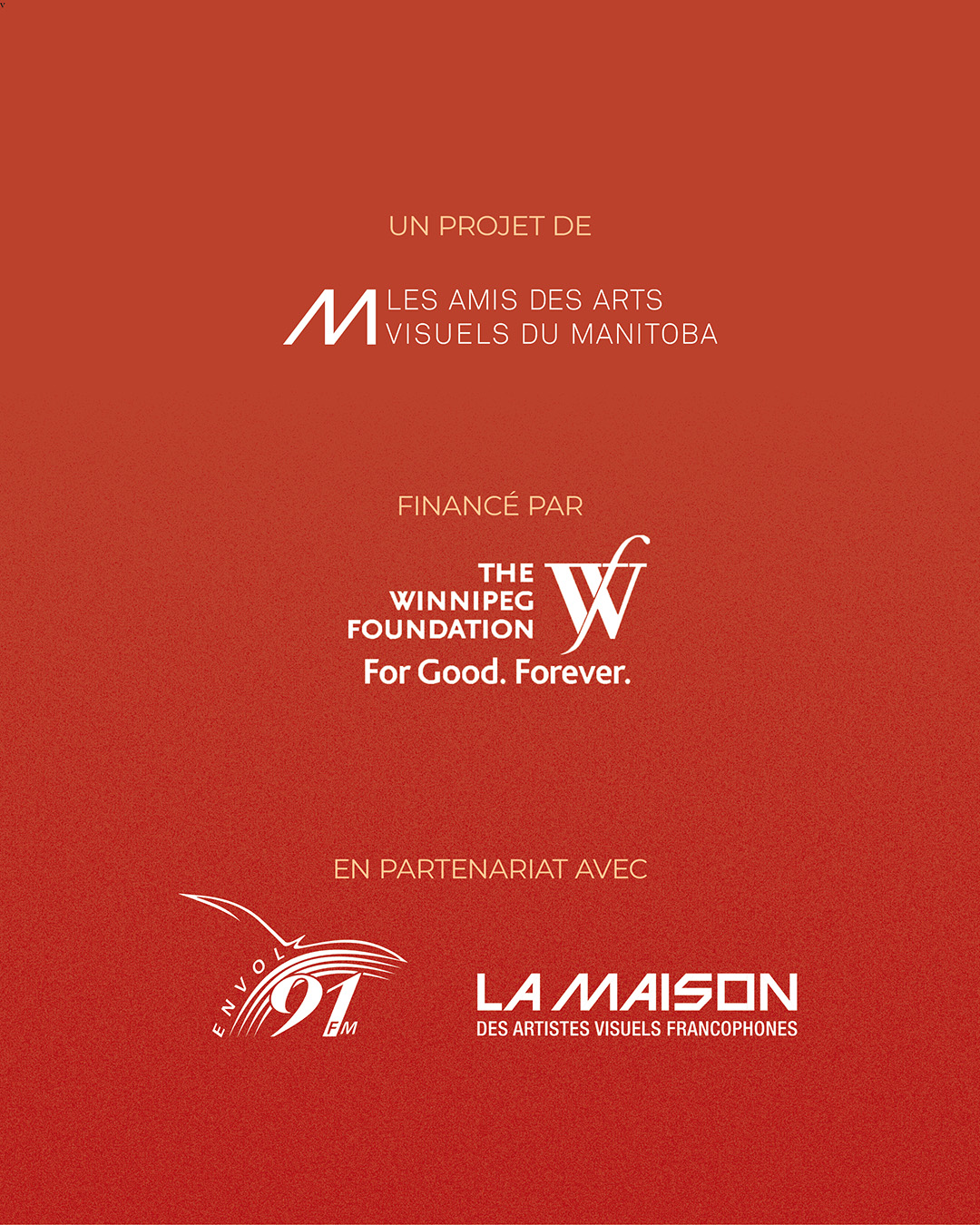 Page three in carousel for Ensemble, episode 03, highlighting partnership logos on a red background