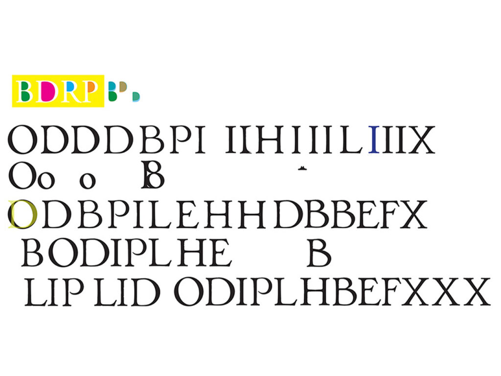 Process work of Wisteria Old Style of classical glyphs